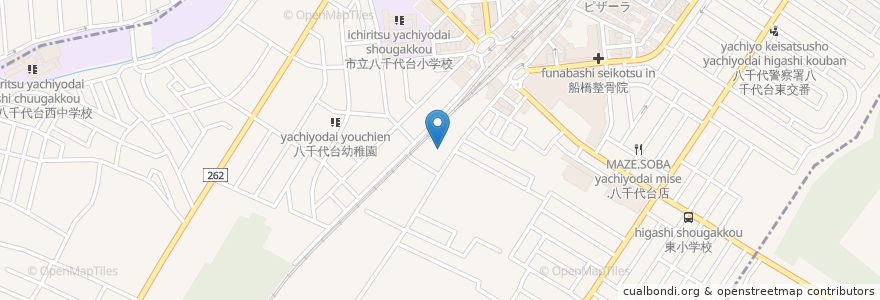 Mapa de ubicacion de ハイビスカス en Giappone, Prefettura Di Chiba, 八千代市, 千葉市, 花見川区.