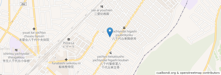 Mapa de ubicacion de しもしょく en Giappone, Prefettura Di Chiba, 八千代市, 千葉市, 花見川区.