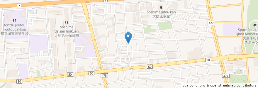 Mapa de ubicacion de 竹の湯 en Japonya, 東京都, 江東区.