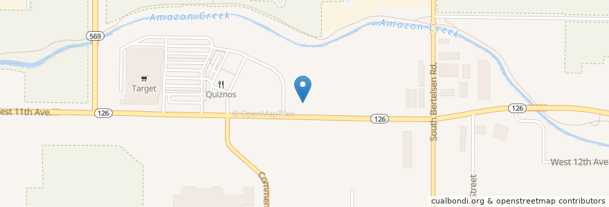 Mapa de ubicacion de Serenity Lane Outpatient Services en United States, Oregon, Lane County, Eugene.