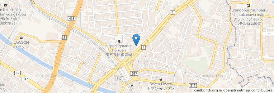Mapa de ubicacion de ブラジル銀行 en ژاپن, 東京都, 品川区.