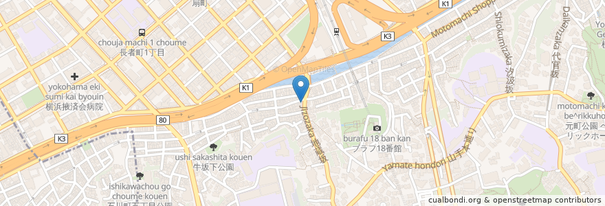 Mapa de ubicacion de HanaUta Cafe en Япония, Канагава, Йокогама, Нака.