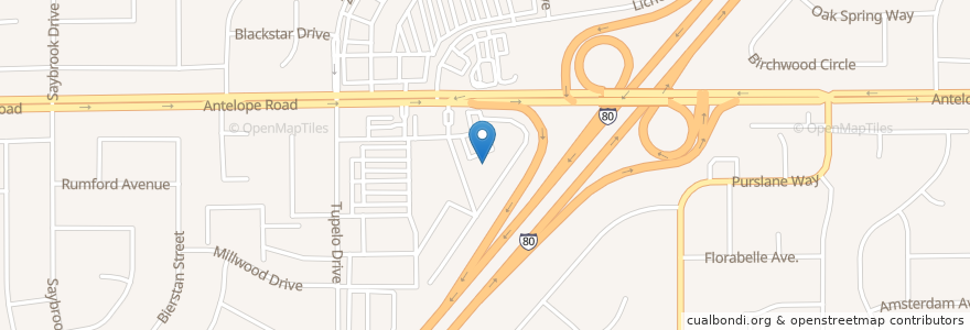 Mapa de ubicacion de Stone's Gambling Hall en United States, California, Sacramento County, Citrus Heights.