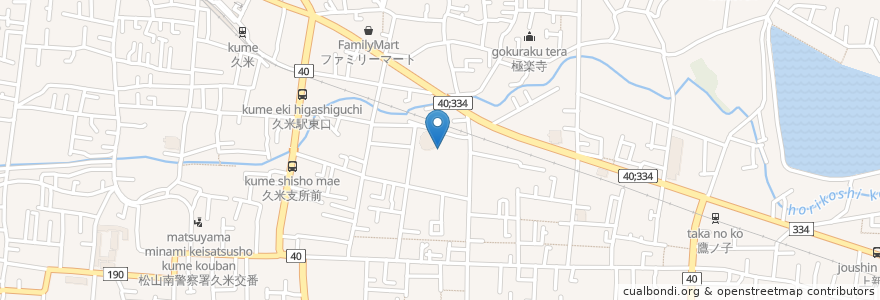 Mapa de ubicacion de たかのこの湯 en 일본, 에히메현, 松山市.
