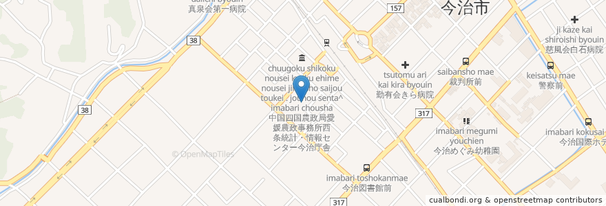 Mapa de ubicacion de しまなみ温泉;喜助の湯 en 日本, 愛媛県, 今治市.
