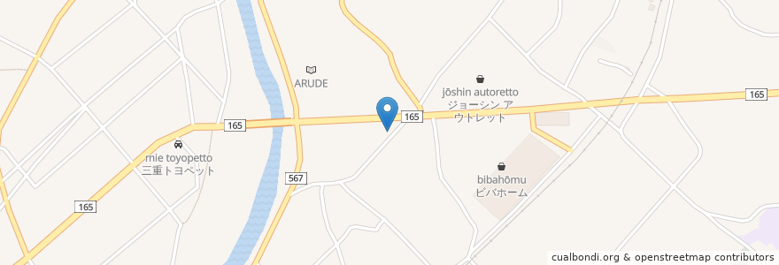 Mapa de ubicacion de オリーブ歯科 en 일본, 미에현, 名張市.