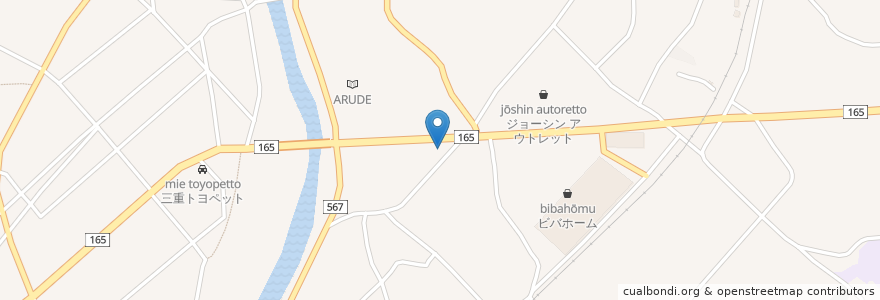 Mapa de ubicacion de 居ざ家や稔人 en Giappone, Prefettura Di Mie, 名張市.