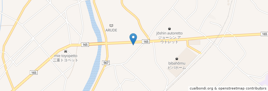 Mapa de ubicacion de ポアロ en Япония, Миэ, 名張市.