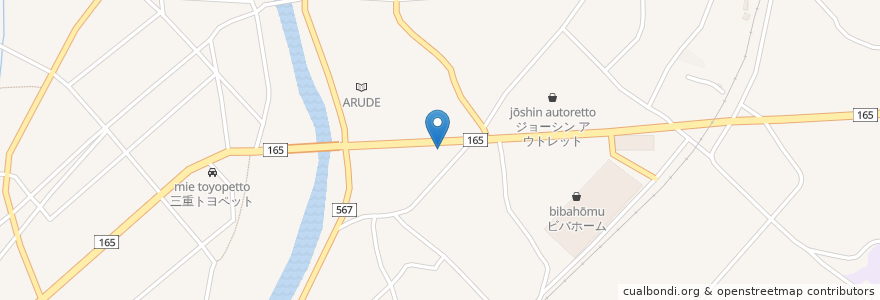 Mapa de ubicacion de MUSUBI en Япония, Миэ, 名張市.
