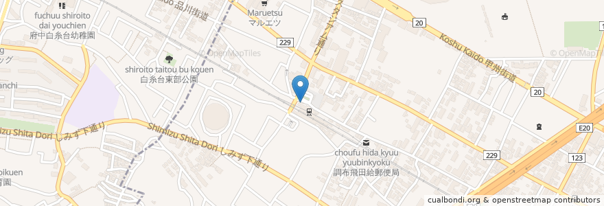 Mapa de ubicacion de HELLO CYCLING en 日本, 東京都, 調布市.