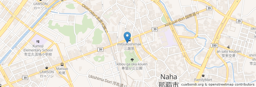 Mapa de ubicacion de 琉球の牛 en 日本, 沖縄県, 那覇市.