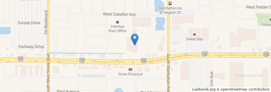 Mapa de ubicacion de Grace Family Church en États-Unis D'Amérique, Floride, Hillsborough County, Tampa.