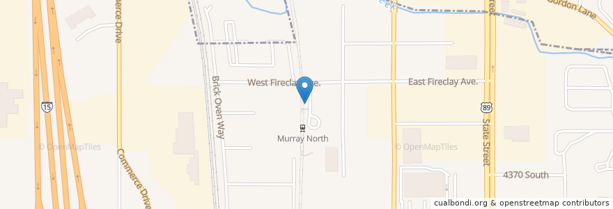 Mapa de ubicacion de Murray North Station en 미국, 유타 주, Salt Lake County, Murray.