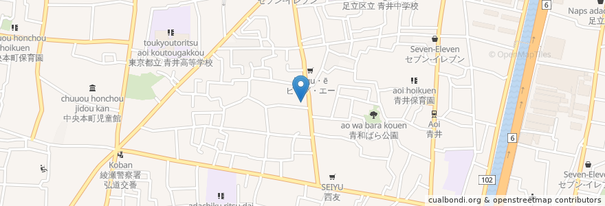 Mapa de ubicacion de welcia en Jepun, 東京都, 足立区.