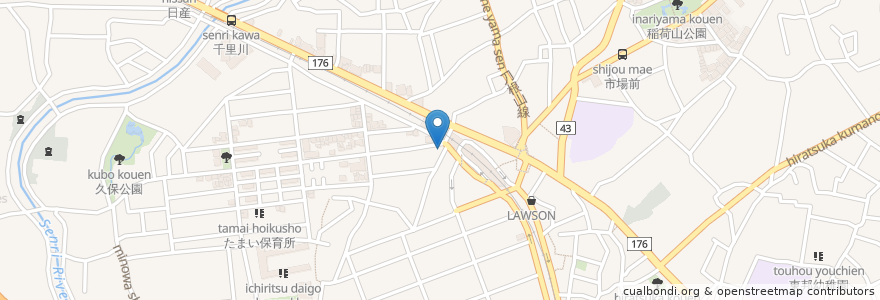 Mapa de ubicacion de アップル薬局 en Japan, Präfektur Osaka, 豊中市.