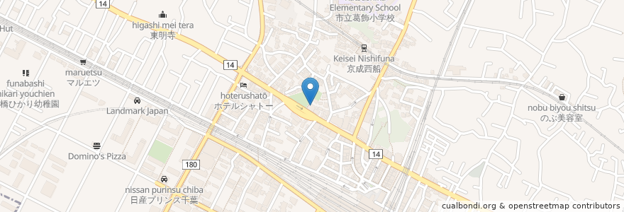 Mapa de ubicacion de 帰国子女アカデミー en 일본, 지바현, 船橋市.