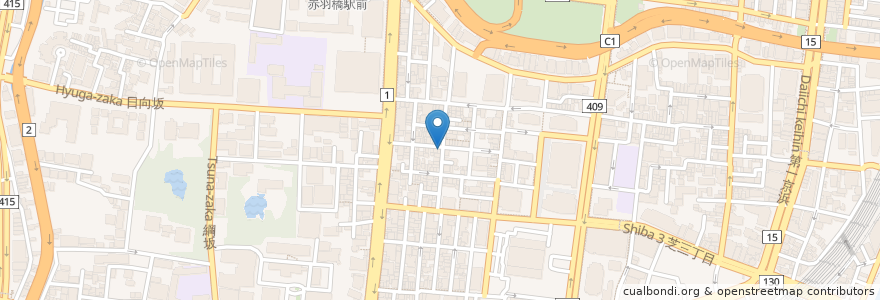 Mapa de ubicacion de とんかつ三太 en Japón, Tokio, Minato.