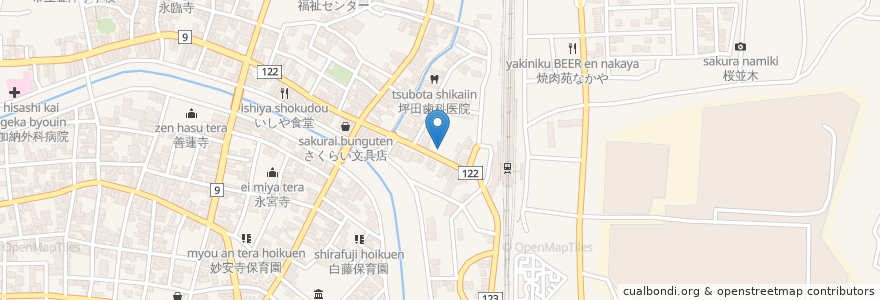 Mapa de ubicacion de 福井信用金庫金津支店 en 日本, 福井県, あわら市.