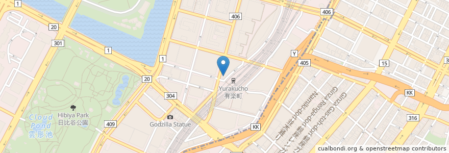 Mapa de ubicacion de 角川シネマ有楽町 en Japón, Tokio, Chiyoda.