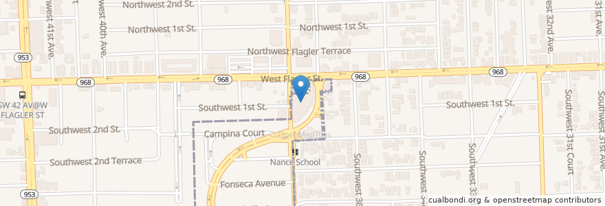 Mapa de ubicacion de Publix Pharmacy en Amerika Syarikat, Florida, Miami-Dade County, Coral Gables.
