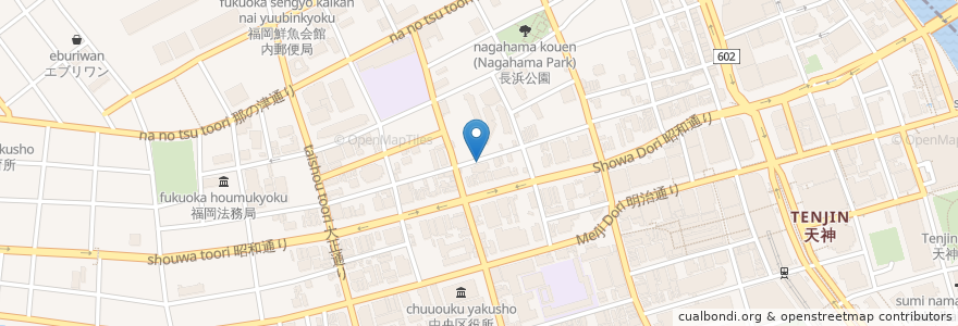 Mapa de ubicacion de トラストパーク舞鶴9 en Japon, Préfecture De Fukuoka, 福岡市, 中央区.