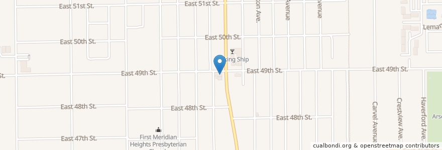 Mapa de ubicacion de Upland College Avenue Tasting Room en United States, Indiana, Indianapolis.