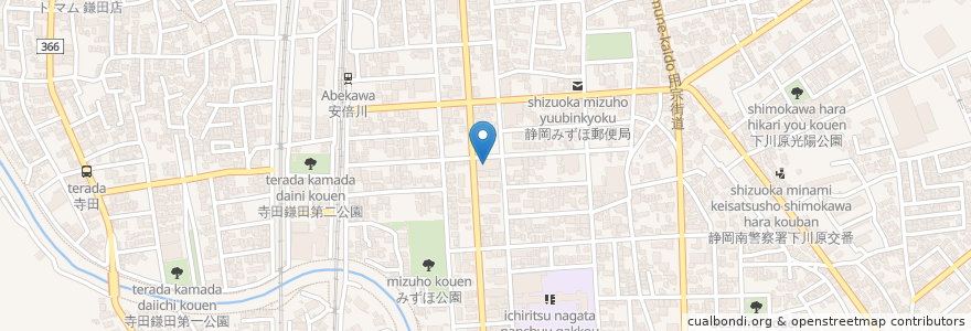Mapa de ubicacion de みずほ腎クリニック en ژاپن, 静岡県, 静岡市, 駿河区.