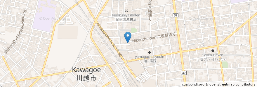 Mapa de ubicacion de 天丼てんや en Japan, Präfektur Saitama, 川越市.