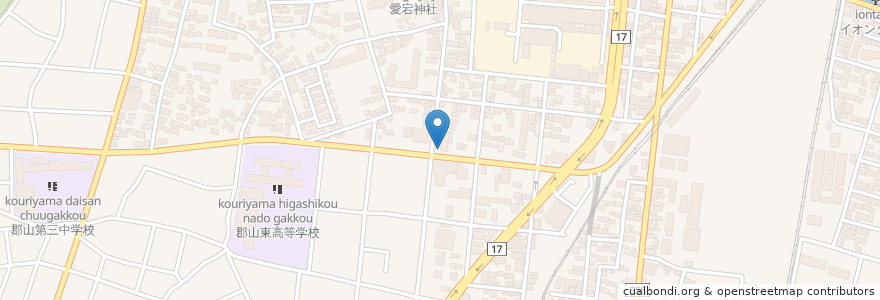Mapa de ubicacion de 星槎国際高等学校郡山ｾﾝﾀｰ en Japan, 福島県, 郡山市.