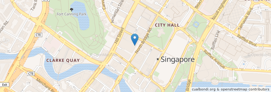 Mapa de ubicacion de Dunkin' Donuts en 싱가포르, Central.