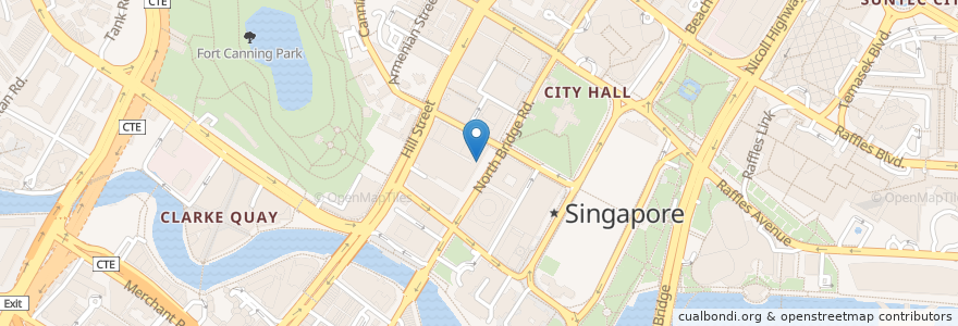 Mapa de ubicacion de Ya Kun Kaya Toast en سنغافورة, Central.