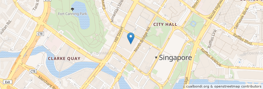 Mapa de ubicacion de Kama-men en Singapur, Central.