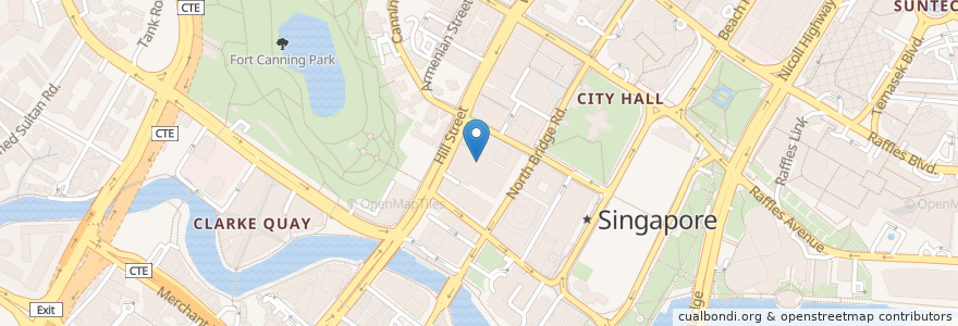 Mapa de ubicacion de Tiong Bahru Bakery en Singapore, Central.