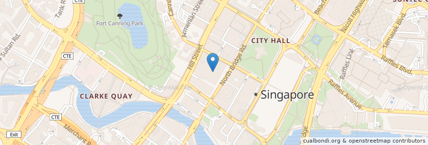 Mapa de ubicacion de Carl's Jr. en シンガポール, Central.