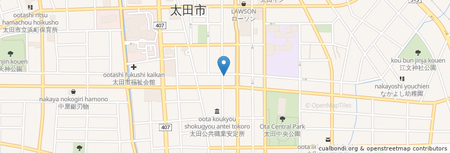 Mapa de ubicacion de わっしょい en Japan, Gunma Prefecture, Ota.