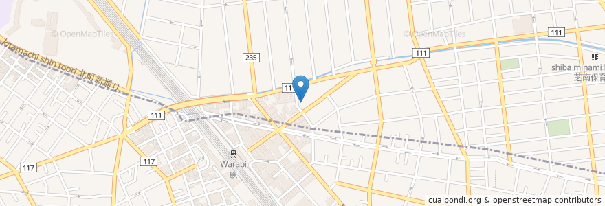 Mapa de ubicacion de 三菱UFJ銀行 蕨支店 en Japón, Prefectura De Saitama, 蕨市.