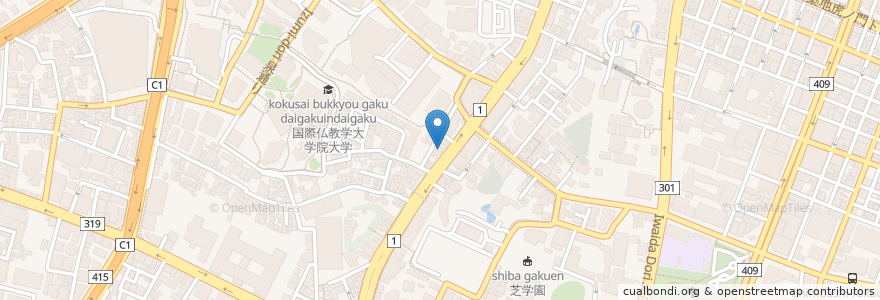 Mapa de ubicacion de 天下一 en Jepun, 東京都, 港区.