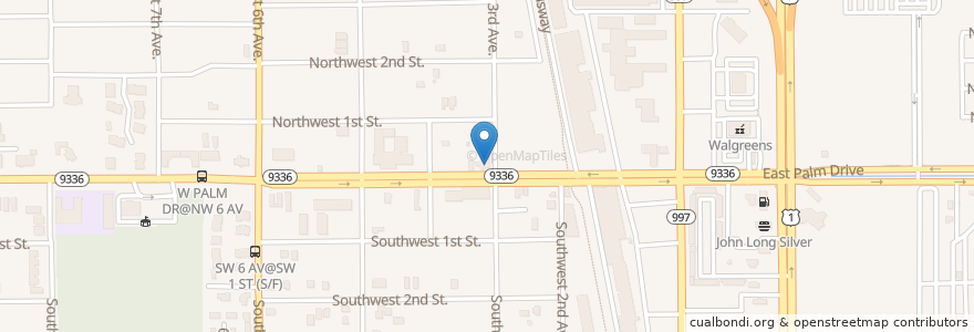 Mapa de ubicacion de CenterState Bank en Amerika Syarikat, Florida, Miami-Dade County, Florida City.