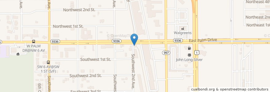 Mapa de ubicacion de Rosita's en Amerika Syarikat, Florida, Miami-Dade County, Florida City.