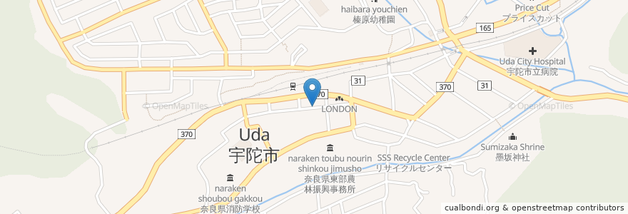 Mapa de ubicacion de やきとら en Jepun, 奈良県, 宇陀市.