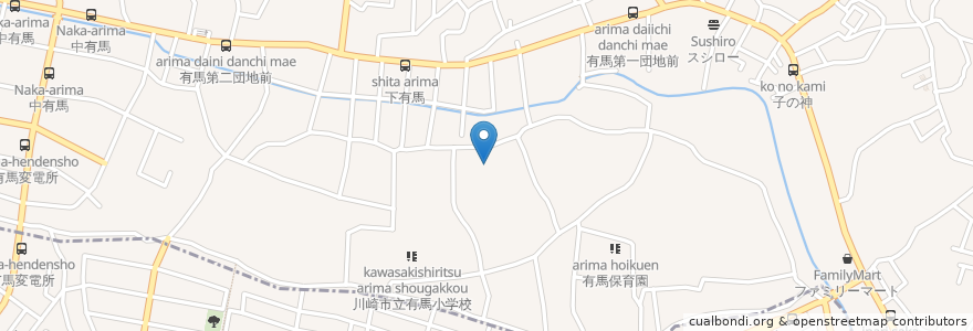 Mapa de ubicacion de Chozen-ji en Japan, Kanagawa Prefecture, Kawasaki.