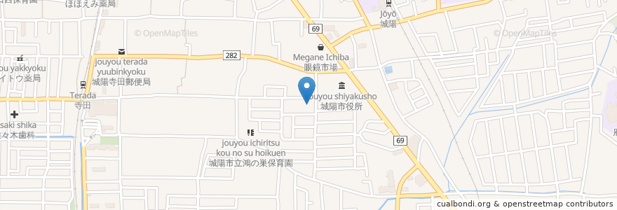 Mapa de ubicacion de 山野医院 en 일본, 교토부, 城陽市.