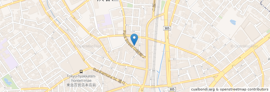 Mapa de ubicacion de 大戸屋 en Japonya, 東京都, 渋谷区.