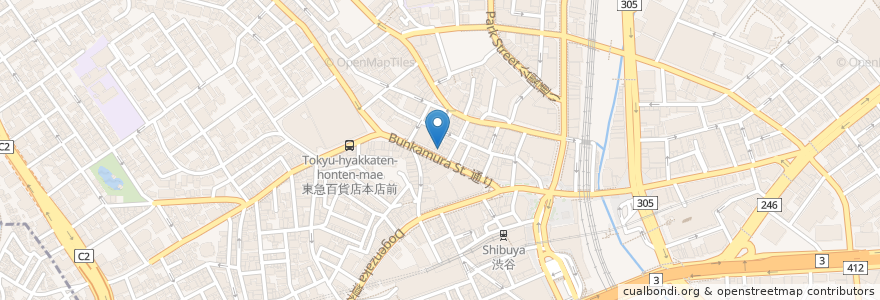 Mapa de ubicacion de 大戸屋 渋谷文化村通り店 en 日本, 東京都, 渋谷区.