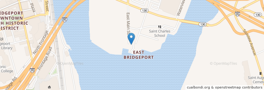 Mapa de ubicacion de The Boca Oyster Bar en الولايات المتّحدة الأمريكيّة, كونيتيكت, Fairfield County, Bridgeport.