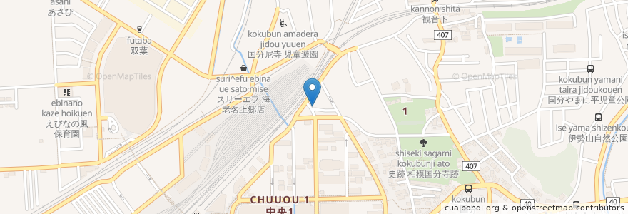 Mapa de ubicacion de 居酒屋 さざん en Japonya, 神奈川県, 海老名市.