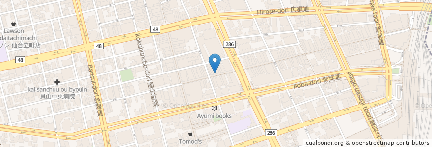 Mapa de ubicacion de ドトールコーヒーショップ 仙台中央通り大町店 en 일본, 미야기현, 仙台市, 青葉区.