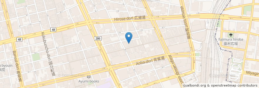 Mapa de ubicacion de 三瀧山不動院 en 日本, 宮城県, 仙台市, 青葉区.