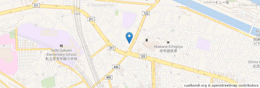 Mapa de ubicacion de ひがし歯科 en 日本, 北区.