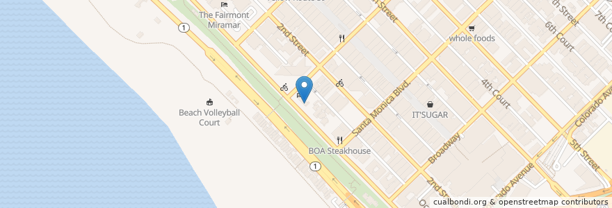 Mapa de ubicacion de ONYX Rooftop Bar en Vereinigte Staaten Von Amerika, Kalifornien, Los Angeles County.